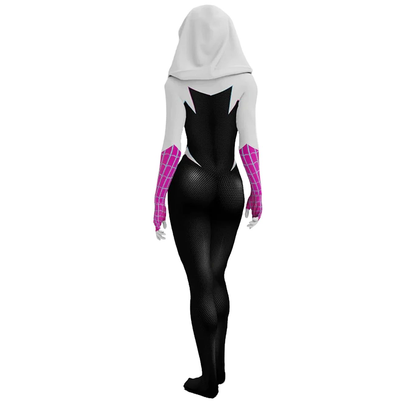 Spider-Man: Across the Spider-Verse Gwen Stacy Cosplay β Superhero Spandex Zentai Bodysuit for Halloween & Costume Parties
