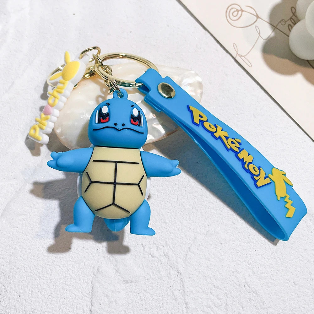 Pokemon Keychain – Pikachu, Charmander & Psyduck Anime Toy, Kawaii Cartoon Doll Pendant for Car, Bag, Kid Gift