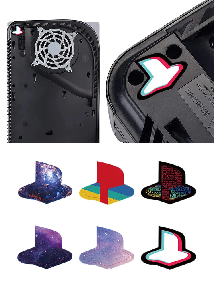 DATA FROG Custom Vinyl Decal Skins for PS5 - Logo Underlay Sticker for PS5 Console Disc and Digital Versions (2023)