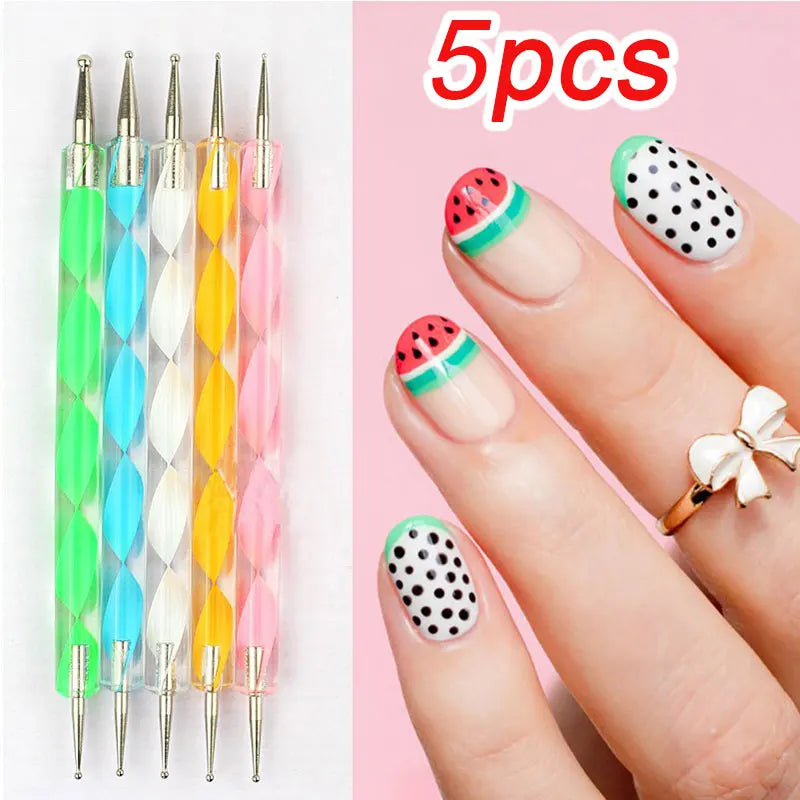 3Pcs Acrylic Nail Brush Set #8/10/14 - Professional Nail Brushes for Acrylic Powder Extensions, 3D Carving & Nail Art Salon Tools