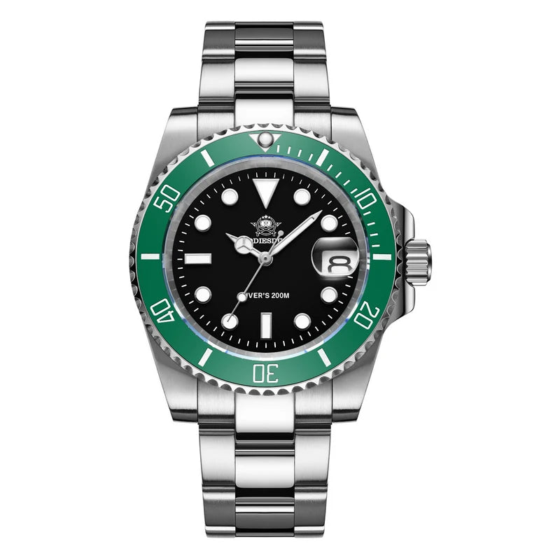 ADDIESDIVE Men's Stainless Steel Quartz Watch — Waterproof Business & Outdoor Sports Timepiece