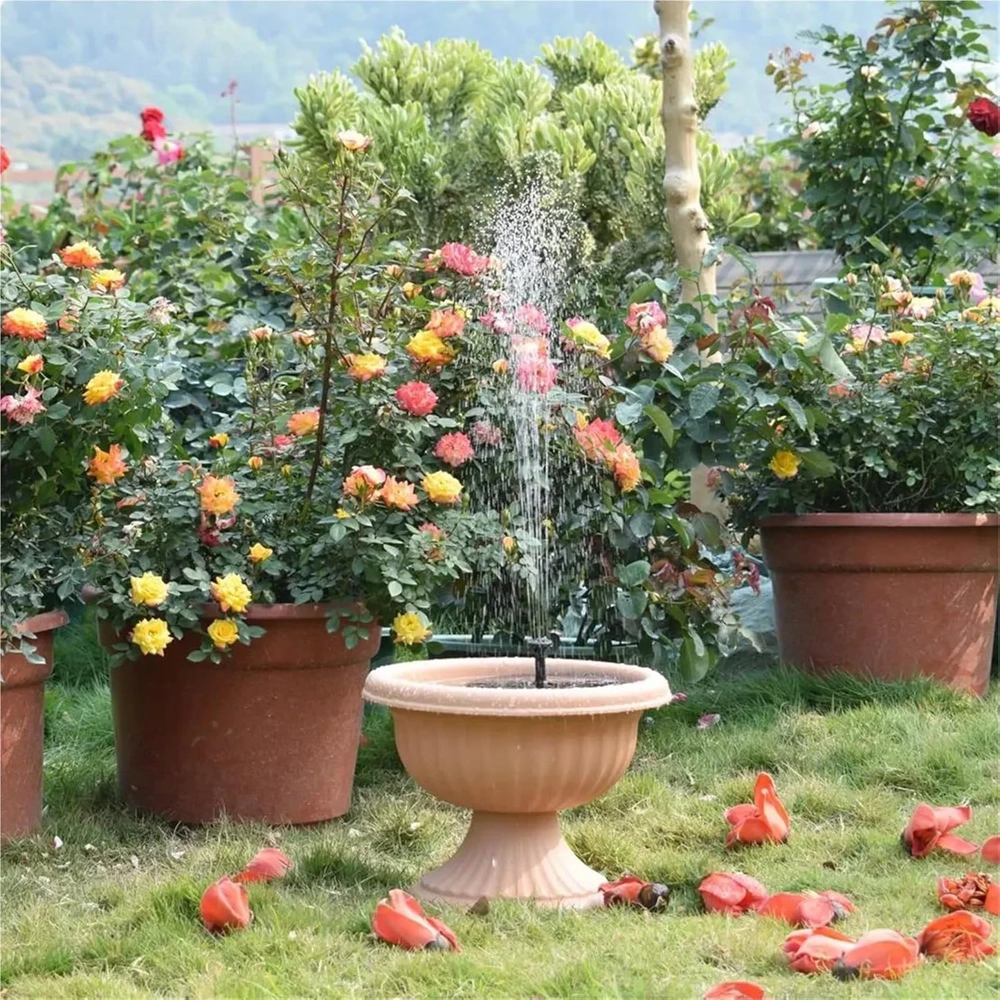 Solar Fountain Pump - Outdoor Floating Water Fountain for Ponds, Pools & Gardens