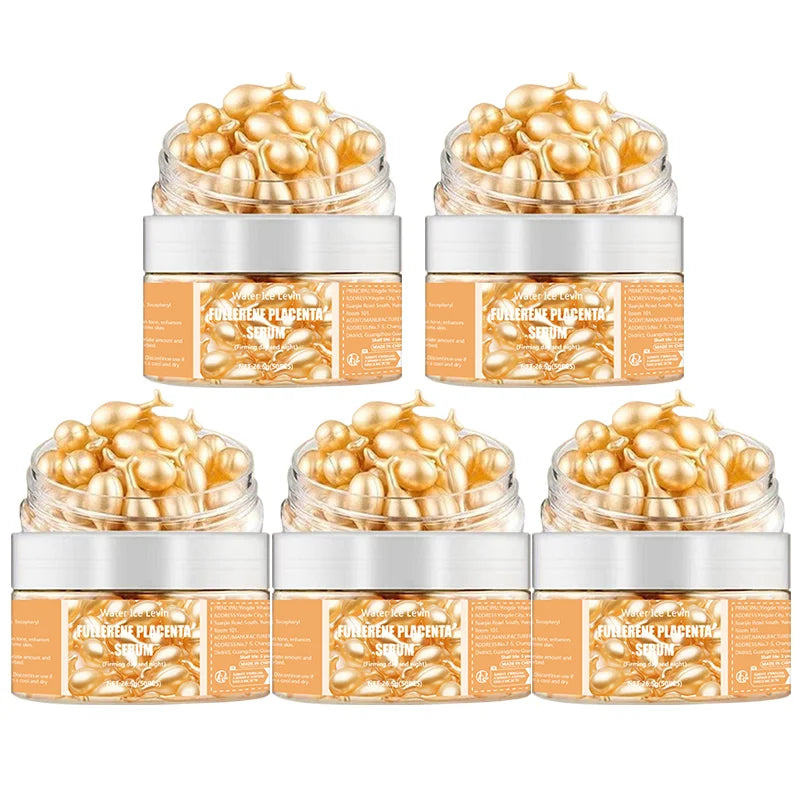 50pcs Collagen Face Care Capsules β Hyaluronic Acid Serum for Acne, Wrinkle Removal, Firming & Whitening Skin Care