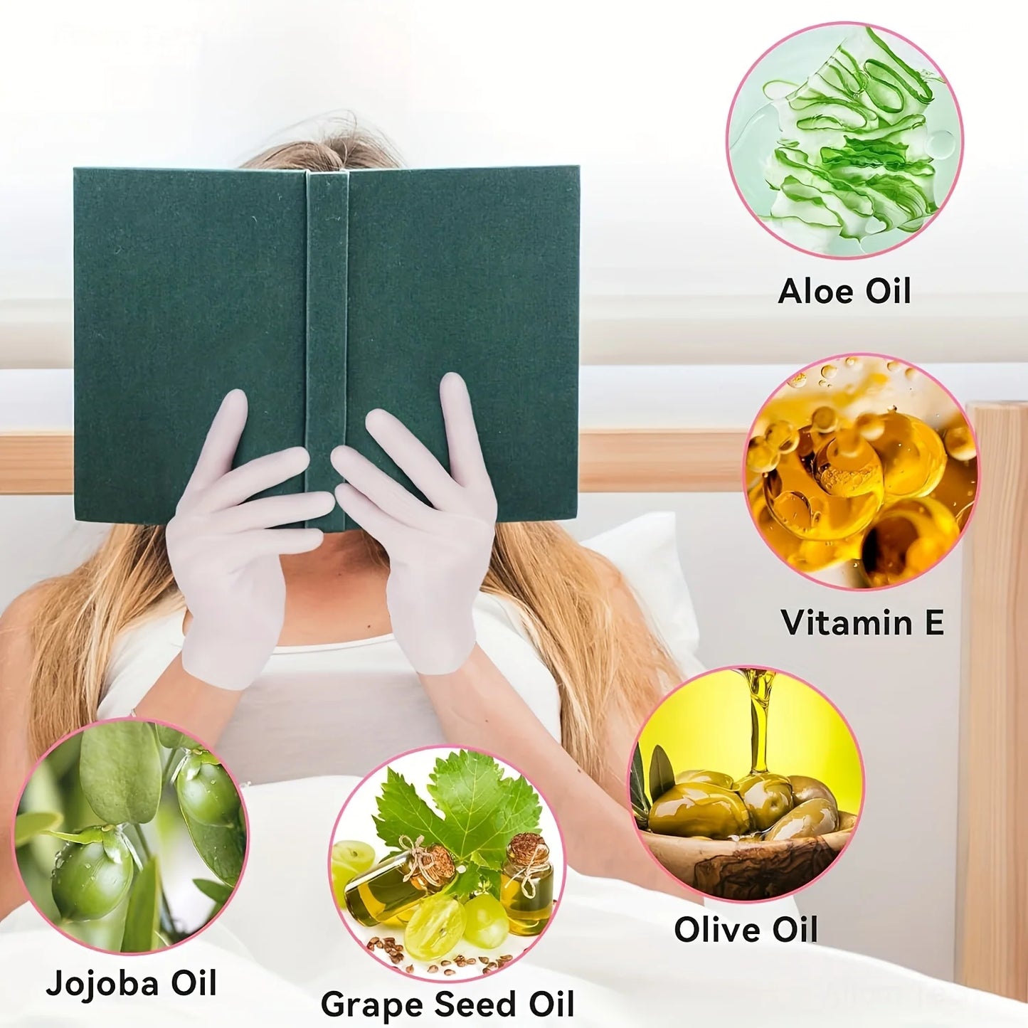 2-Pack Silicone Moisturizing Gloves — Exfoliating Hand Care Tool to Prevent Dryness and Leave Hands Soft & Smooth