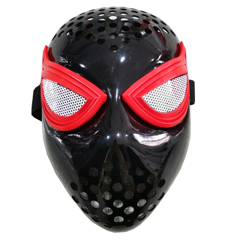 Spider-Man: Far From Home Iron Spider Cosplay Mask β Red & Black Faceshell Helmet with Elastic Straps, Costume Accessory