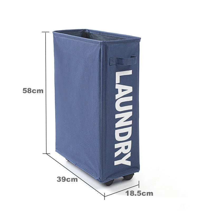 Large Capacity Laundry Basket with Wheels — Foldable Waterproof Storage Bag for Clothes, Yoga Mats, and Multifunctional Use