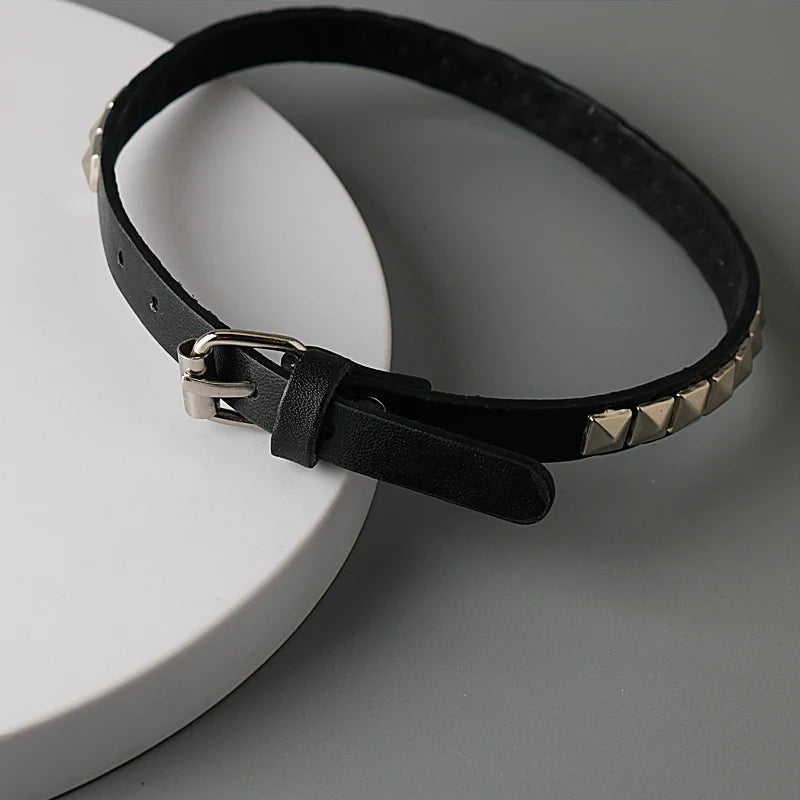 Anime Death Note Misa Amane Choker - Leather Rivet Collar Necklace for Men & Women, Punk Cosplay Jewelry Gift