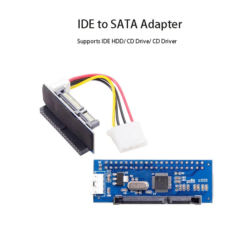 IDE to SATA Converter Card – 3.5-inch HDD & CD Drive Adapter, Parallel to Serial Port Extension