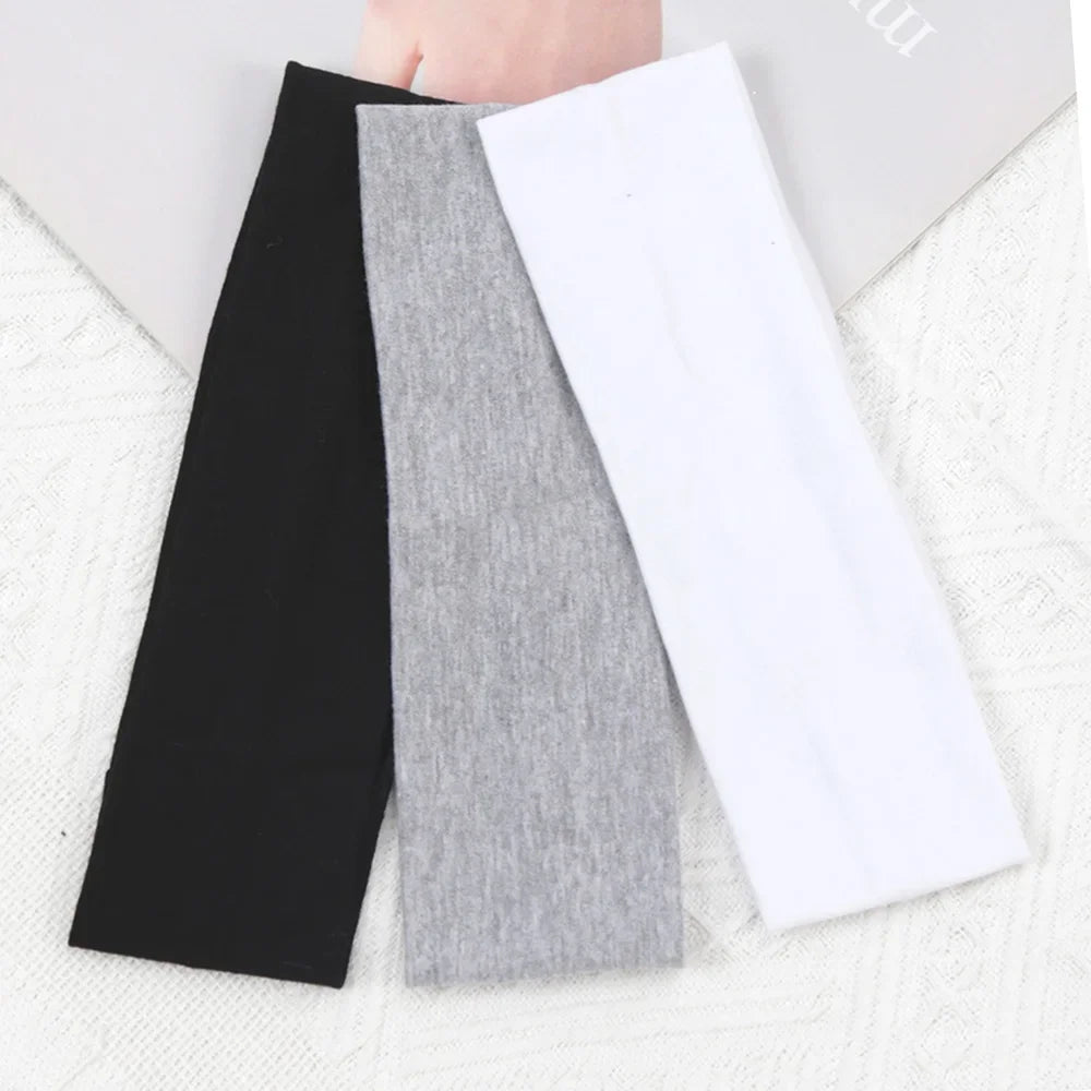 3pcs Elastic Solid Color Hair Bands β Unisex Headbands for Sports, Yoga, Running & Fitness