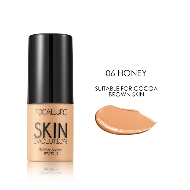 Focallure Liquid Foundation Cream — Full Coverage, Oil-Control Moisturizing Base & Concealer for Women