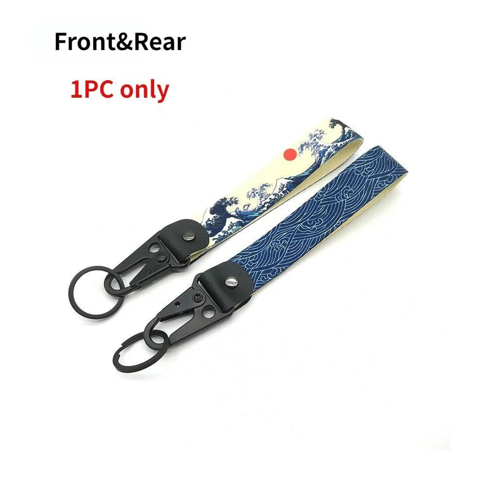 Hokkaido Waves Nylon Keychain Lanyard – JDM Style for Honda, Toyota & Auto Accessories