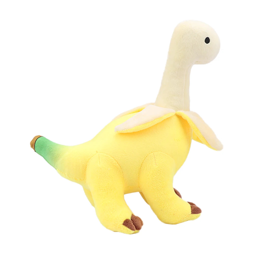 Cute Peeled Banana Brontosaurus Plush Toy – Soft Stuffed Dinosaur, Kawaii Animal Gift for Kids