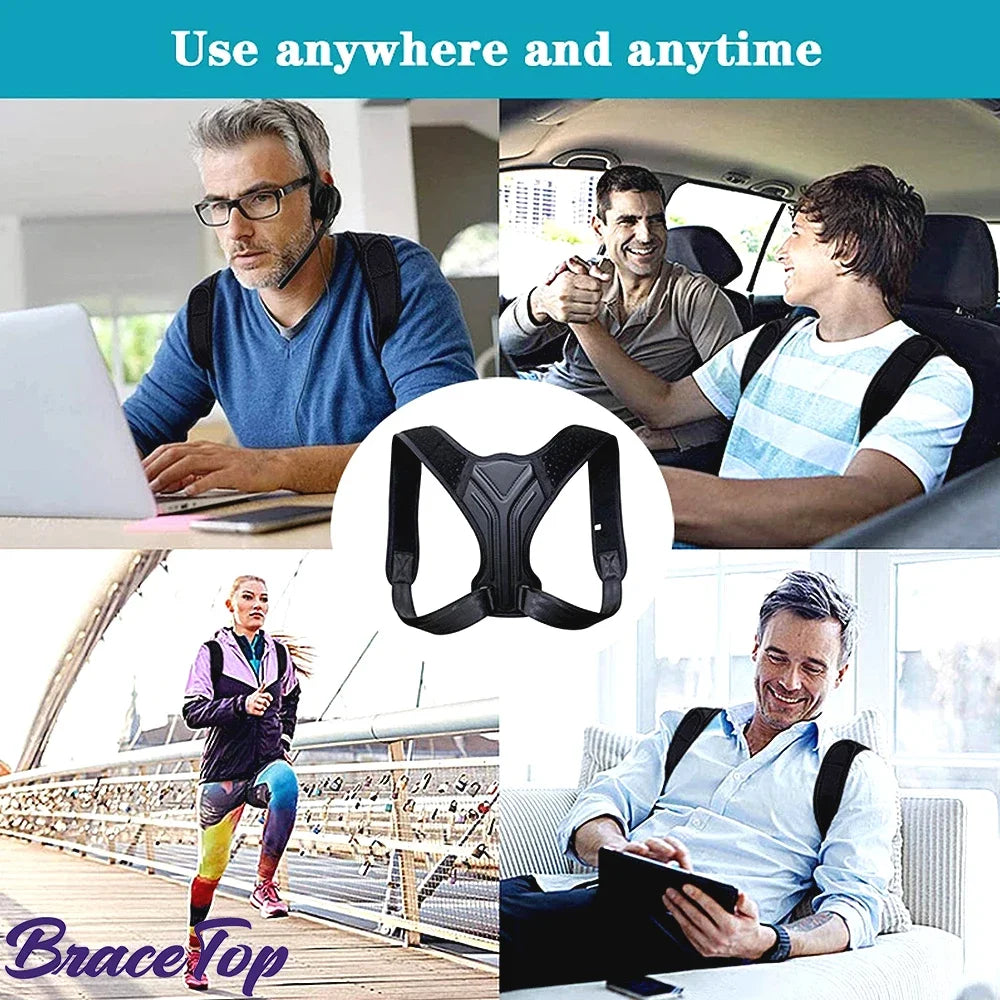 Adjustable Back Shoulder Posture Corrector - Clavicle Spine Support for Reshaping Body, Home, Office, Sport Upper Back Neck Brace