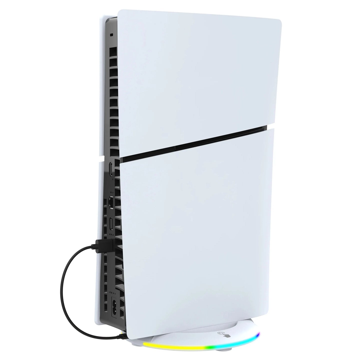 IPEGA Vertical Stand for PS5 Slim Console - RGB Base with 14 Light Modes for Disc and Digital Editions