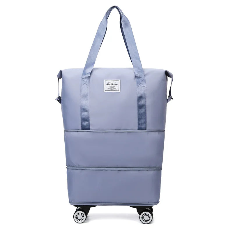 Oxford Cloth Large Travel Bag β Dry & Wet Separation, Detachable Universal Wheel Luggage