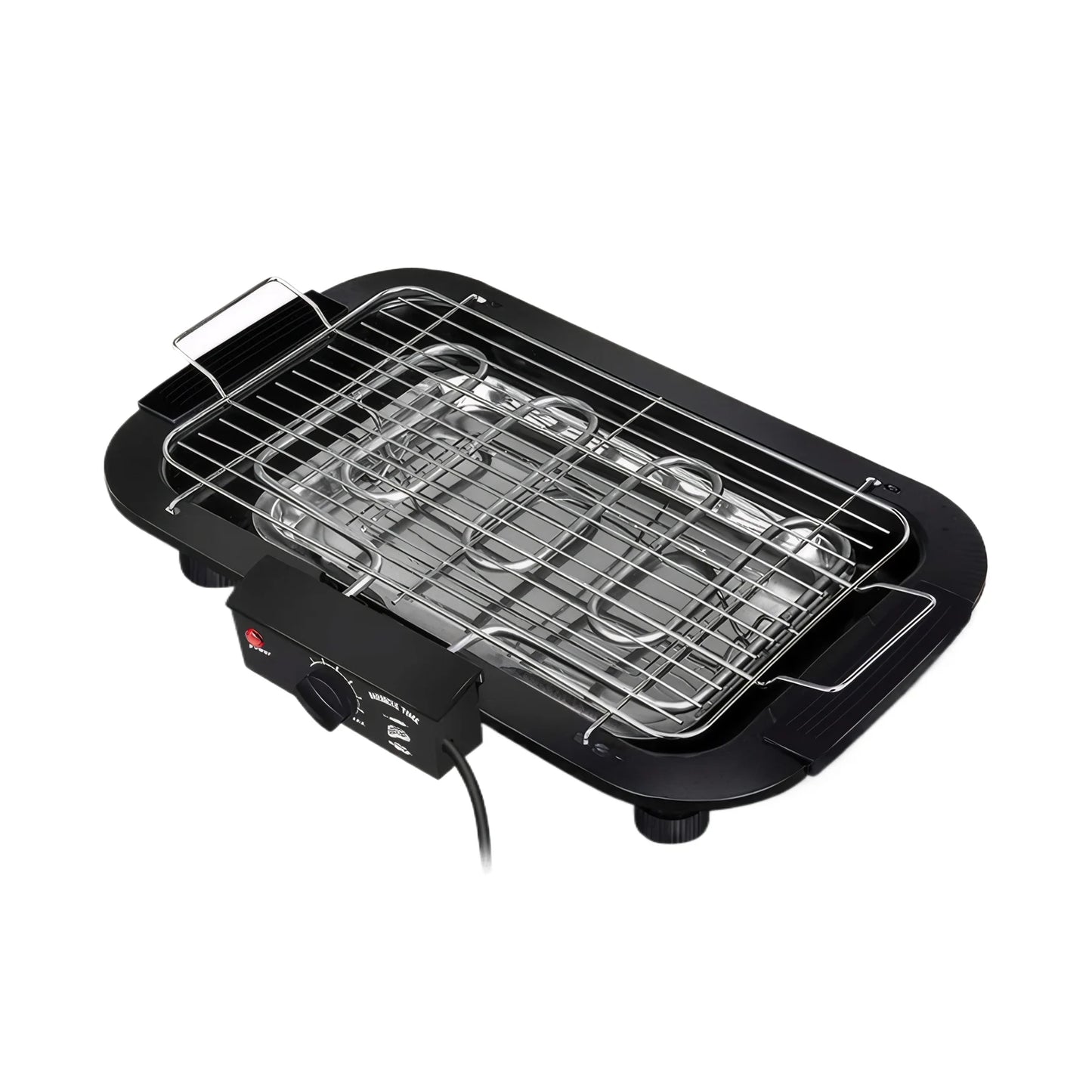 Electric Indoor Smokeless BBQ Pan — Versatile & Durable Grill for Cooking, Black, US Plug
