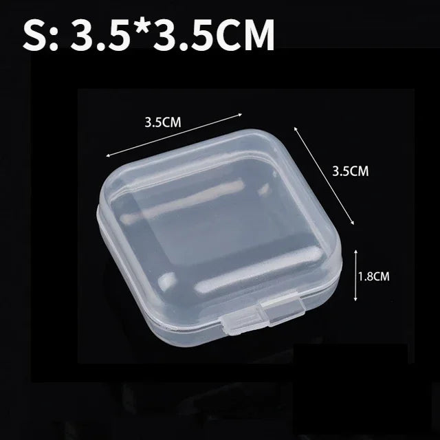60/6PCS Mini Transparent Square Plastic Storage Boxes β Small Jewelry Organizer for Earrings & Packaging