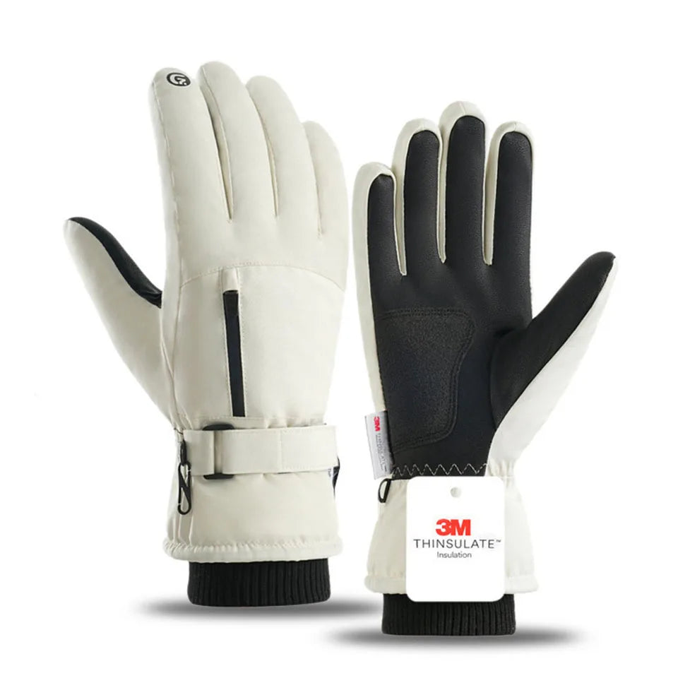 GOBYGO Winter Ski Gloves – Thick Waterproof Touchscreen Non-Slip Cold Weather Gloves with Extended Wrist for Men & Women