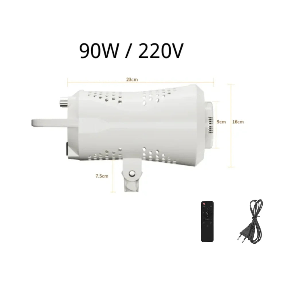 115W 8300CY LED Video Light - 220V Bowens Mount Daylight-Balance Studio Lamp for Photography, Portraits & YouTube Live
