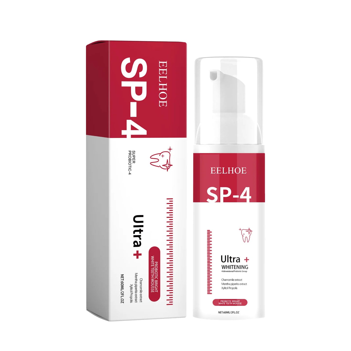 Sip-4 Probiotic Whitening Toothpaste β Stain Removal, Brightening & Fresh Breath Formula