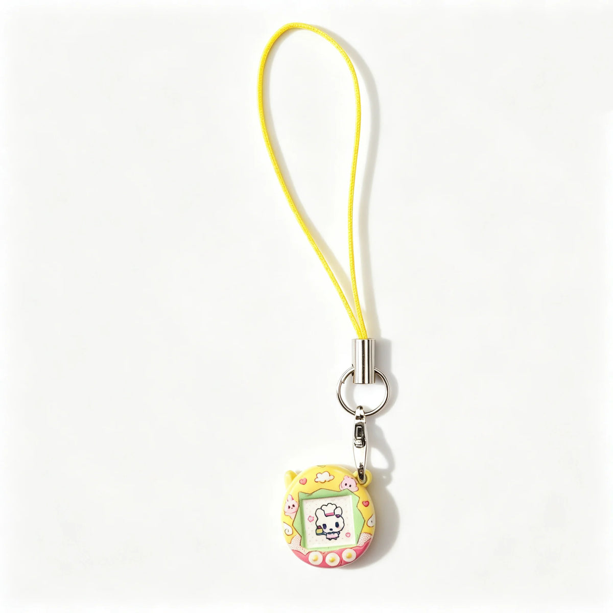 Tamagotchi Cartoon Metal Pendant Keychain - Cute Mini Anime Charm for Bags, Backpacks and DIY Jewelry Gifts