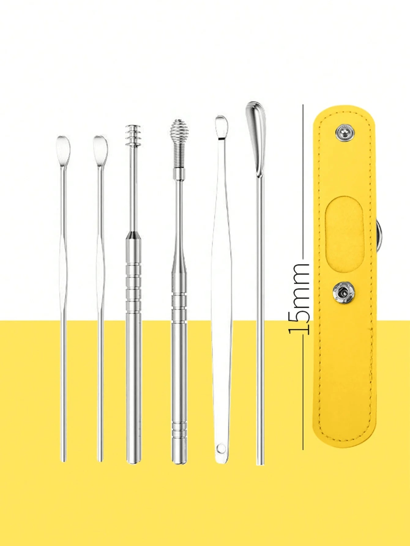 Stainless Steel Ear Cleaning Tool Kit – Ear Pick & Earwax Remover with Storage Bag