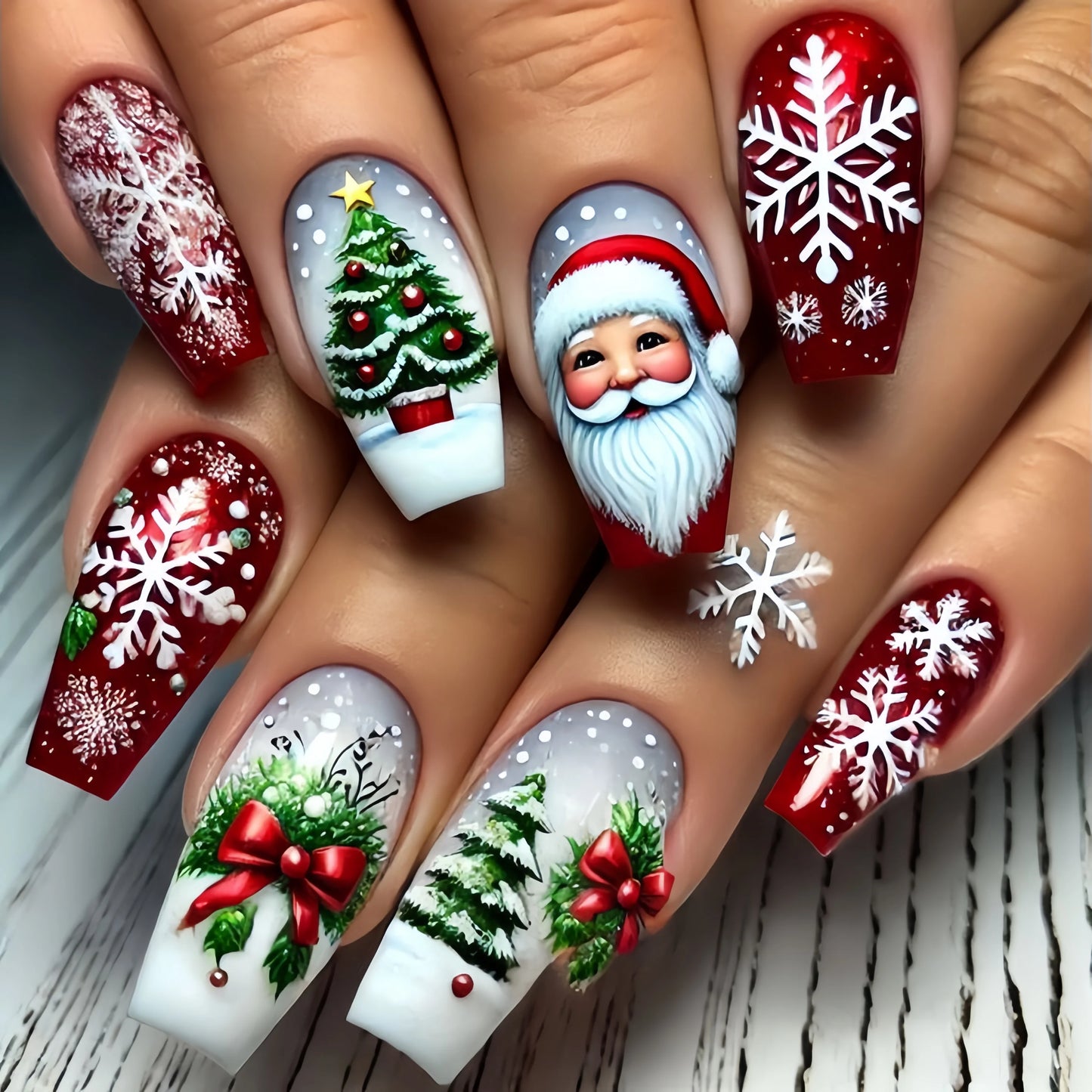 Christmas 3D Nail Art Stickers β Santa, Snowman, Tree, Snowflake & Holiday Designs