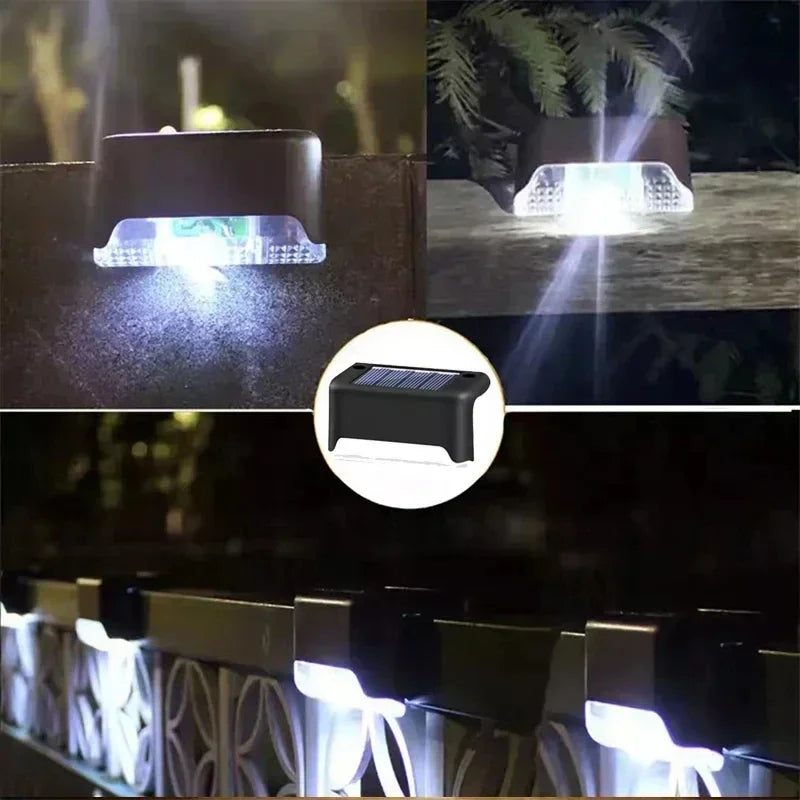 Solar LED Outdoor Garden Lights - Waterproof Step Deck Lamps for Stairs Patio Pathway & Landscape Decor