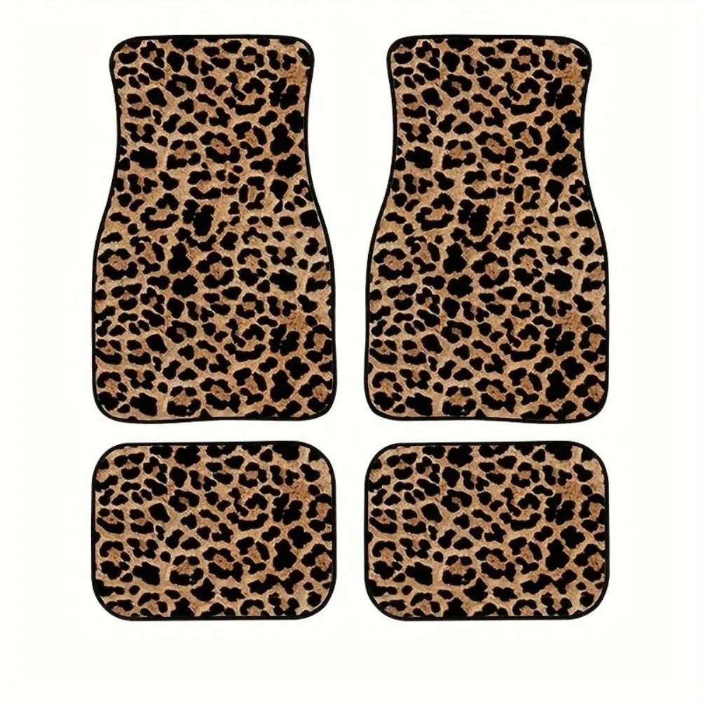 4Pcs Bohemian Car Floor Mats - Anti-Slip Heavy-Duty Persian Carpet Style Floor Protector Rugs