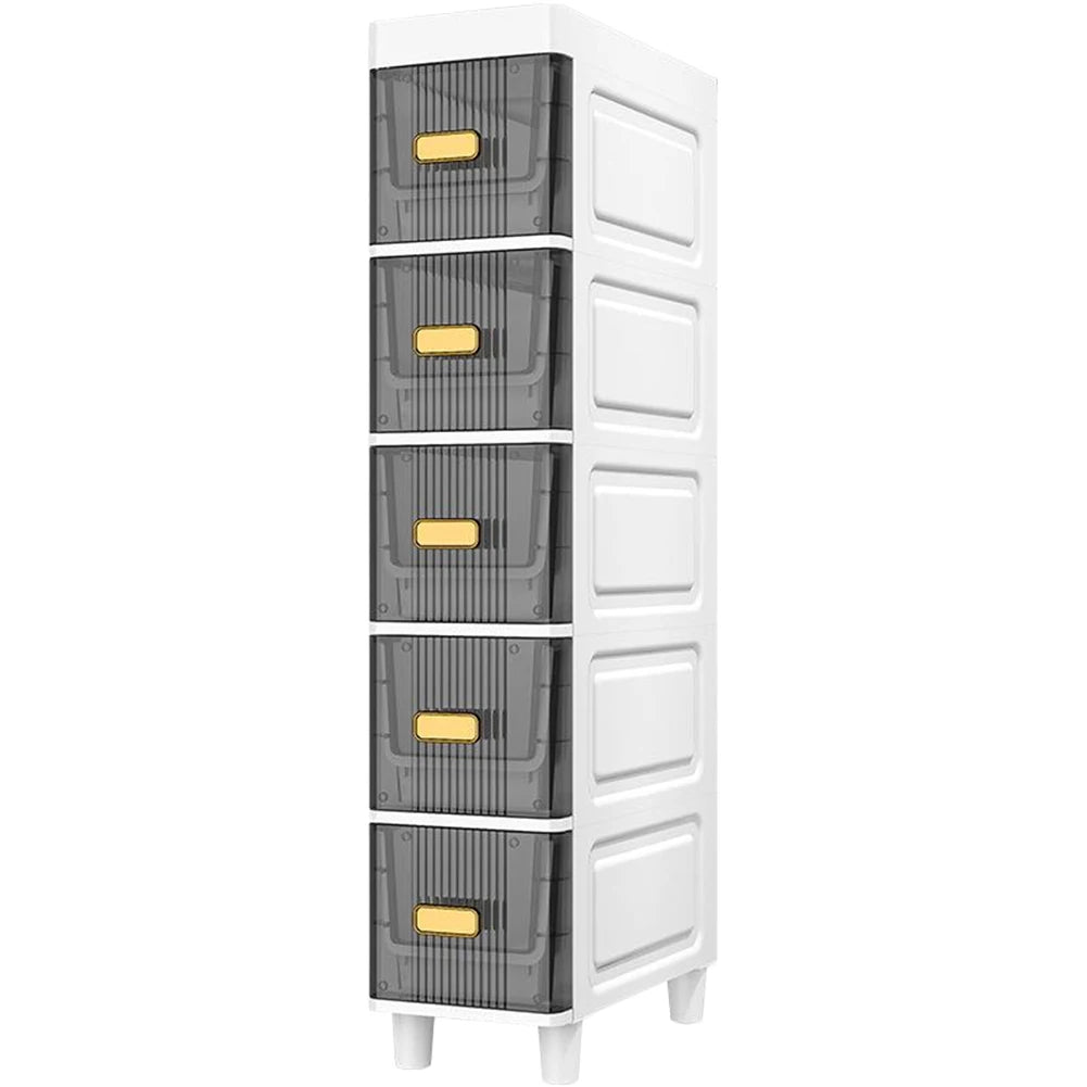 Narrow Toilet Storage Cabinet – 4/5 Tier Waterproof Corner Shelf & Crevice Side Rack