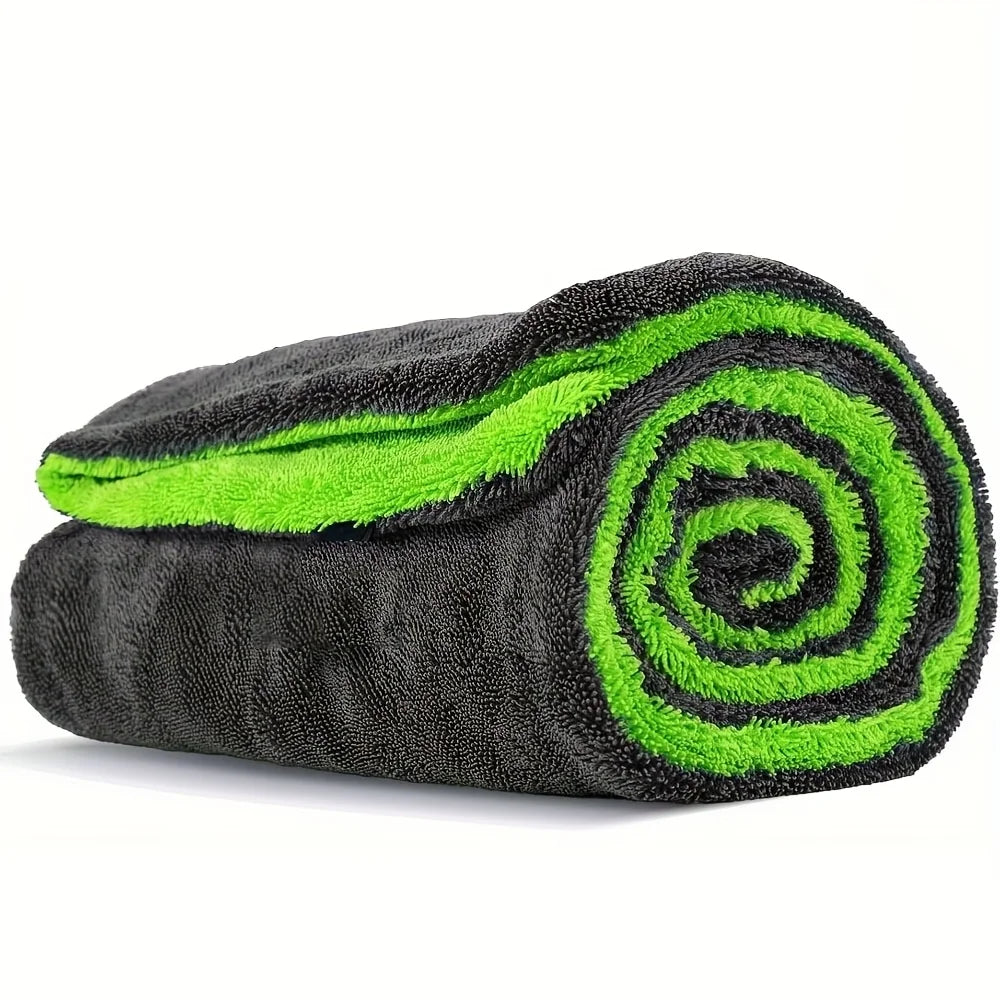 1000GSM Double-Sided Microfiber Car Drying Towel for SUV & Truck β High Absorbency Scratch-Free Cloth with Twisted Yarn Technology