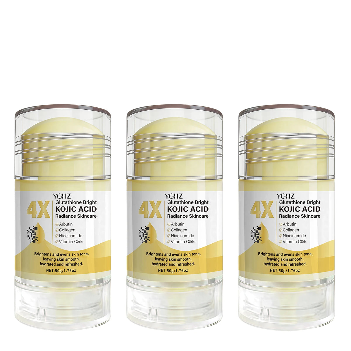 50g Kojic Acid Brightening Cream Stick - Moisturizing Day and Night Skincare for Even-Looking Skin Tone and Dark Spot Care