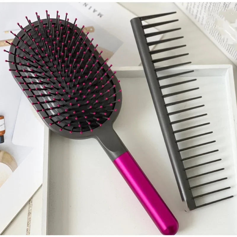 Dyson Airbag Comb Set β Wide Tooth & Cylinder Comb, Massage Airbag Hairbrush for Hairdressing & Curly Styling