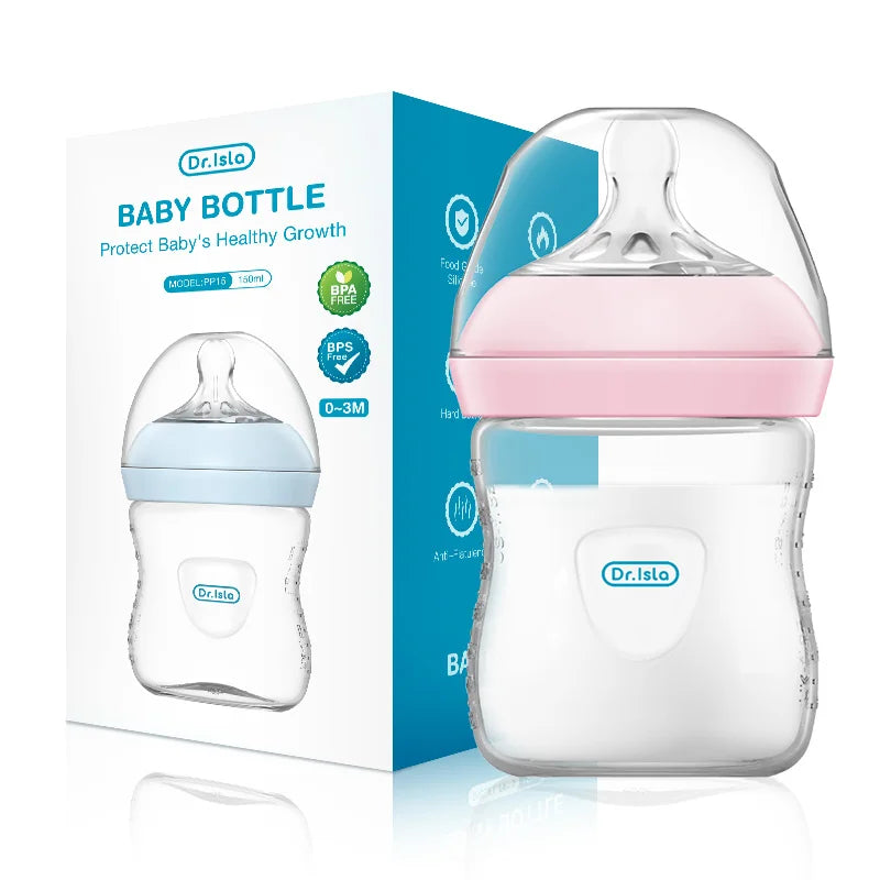 BPA-Free Baby Feeding Bottle - PP Newborn Milk Bottle with Handle, 150/240/330ml
