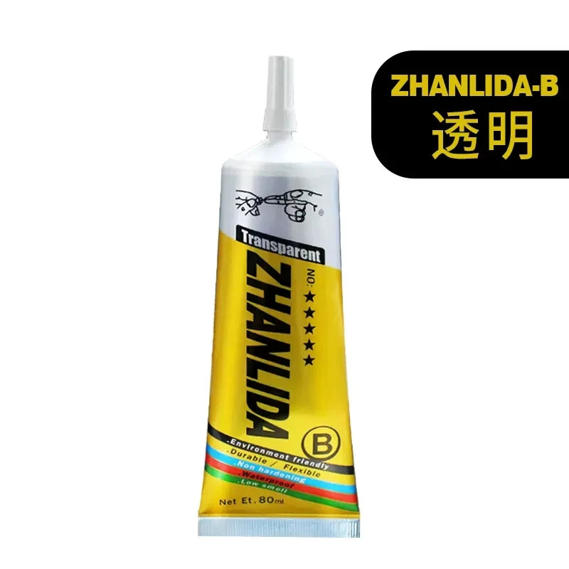 Zhanlida Speaker Repair Glue β 15/50/80ML Black & Transparent Adhesive for Foam, Rubber Edge, Dust Cap & Cone