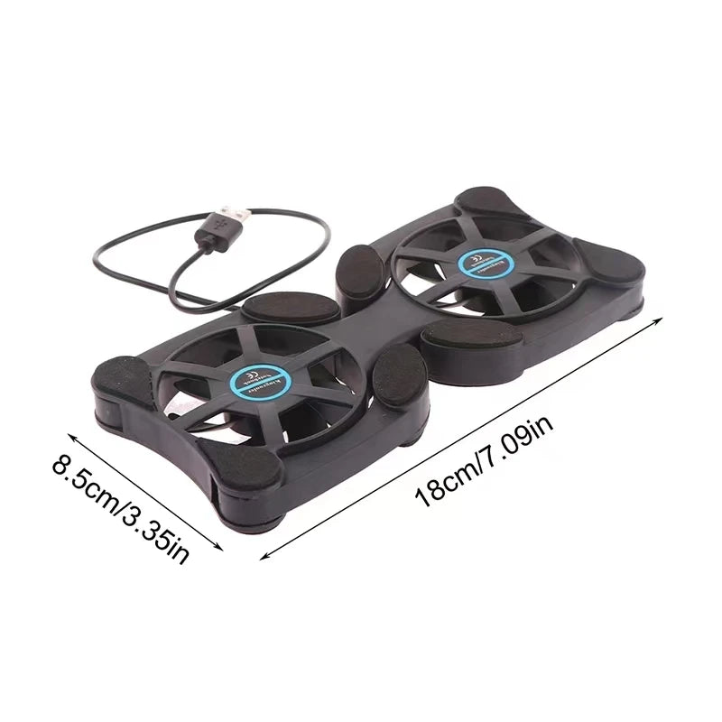 USB Mini Laptop Cooling Fan Stand - Foldable Notebook Cooler Pad, Radiator by Cooler Master, Computer Accessories
