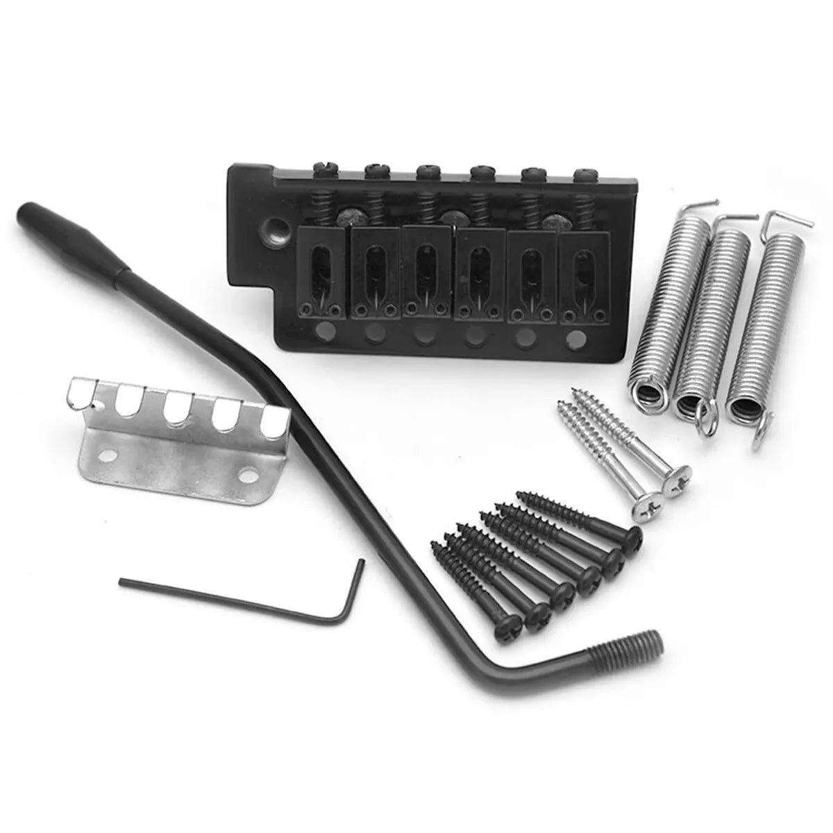 Miwayer 52.5mm Guitar Tremolo Bridge β Vintage Steel Saddle Block Set for Fender Strat & Squier Electric Guitars, Chrome