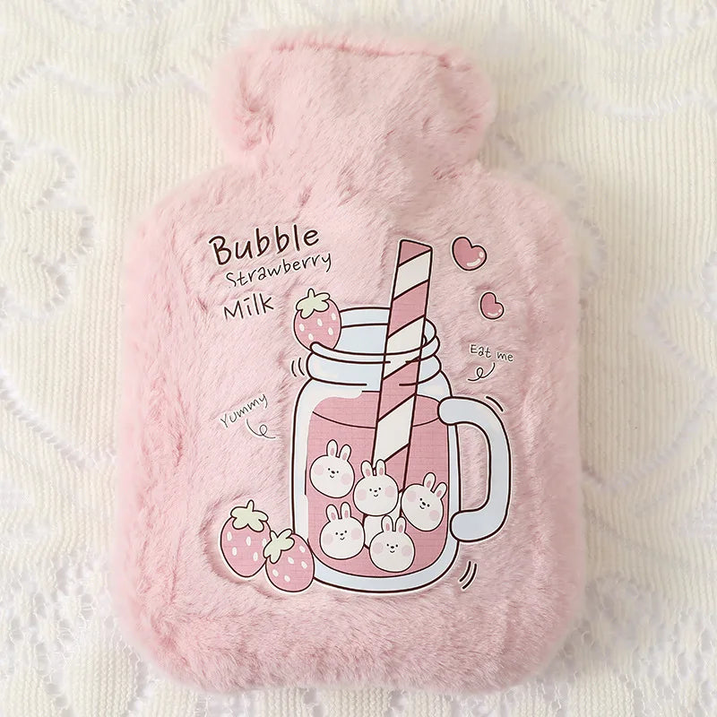 500ML Cute Kawaii Hot Water Bottle β Portable Winter Hand & Bed Warmer for Girls