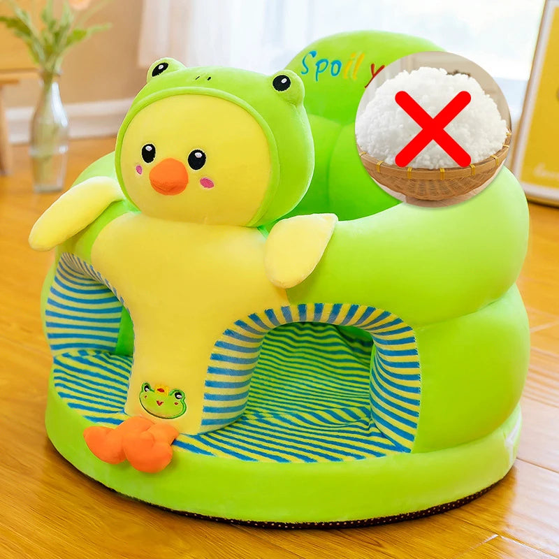 Cute Baby Sofa Support Seat Cover - Plush Toddler Learning Chair for Sitting, Feeding & Comfortable Baby Nest Cushion