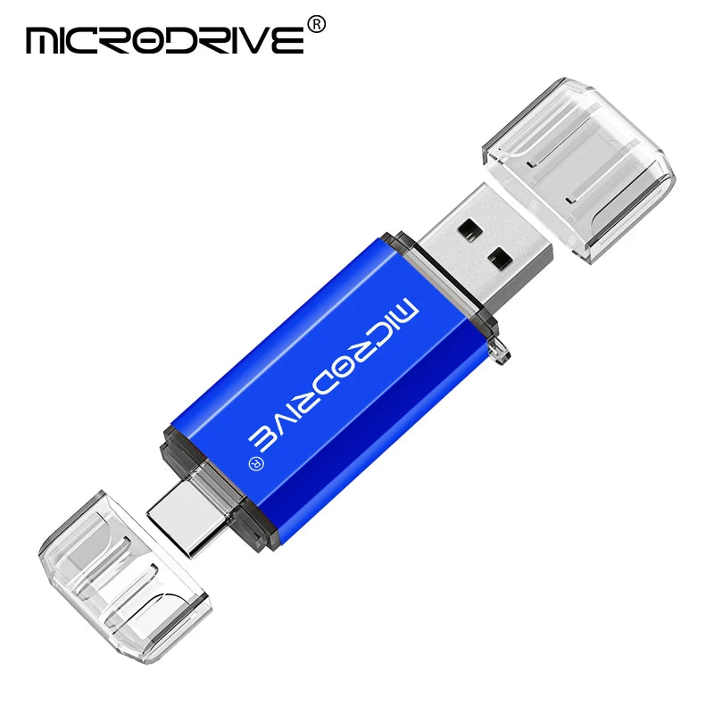 Type C OTG USB Flash Drive - High Speed USB 2.0 Memory Stick 4GB 8GB 16GB 32GB 64GB 128GB for Type-C Devices