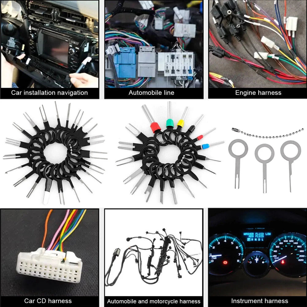 100-Piece Automotive Terminal Removal Tool Kit - Electrical Wiring Connector Pin Extractor & Plug Repair Tools