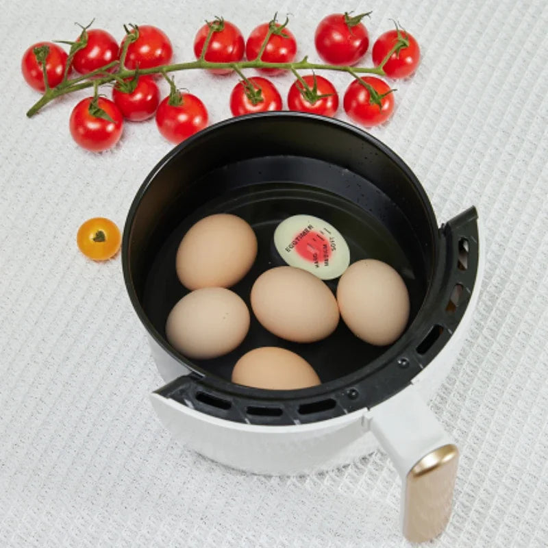 1pc Egg Timer Kitchen Gadget: Color-Changing Yummy Soft to Hard Boiled - Eco-Friendly Resin Red Timer Tool