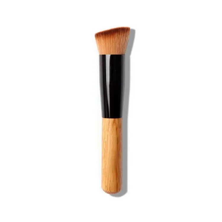 Professional Kabuki Makeup Brush – Flat Top Foundation & Blush Cosmetic Beauty Brush for Smooth Powder Application