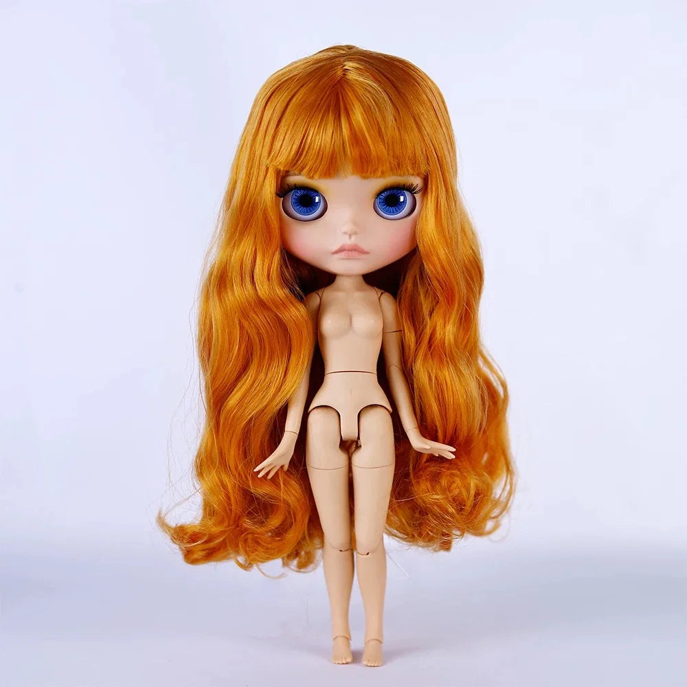 ICY DBS Blythe Doll – 30CM Tan Skin Matte & Glossy Face, Pouting Lips, 19-Joint BJD DIY Costume Doll Gift