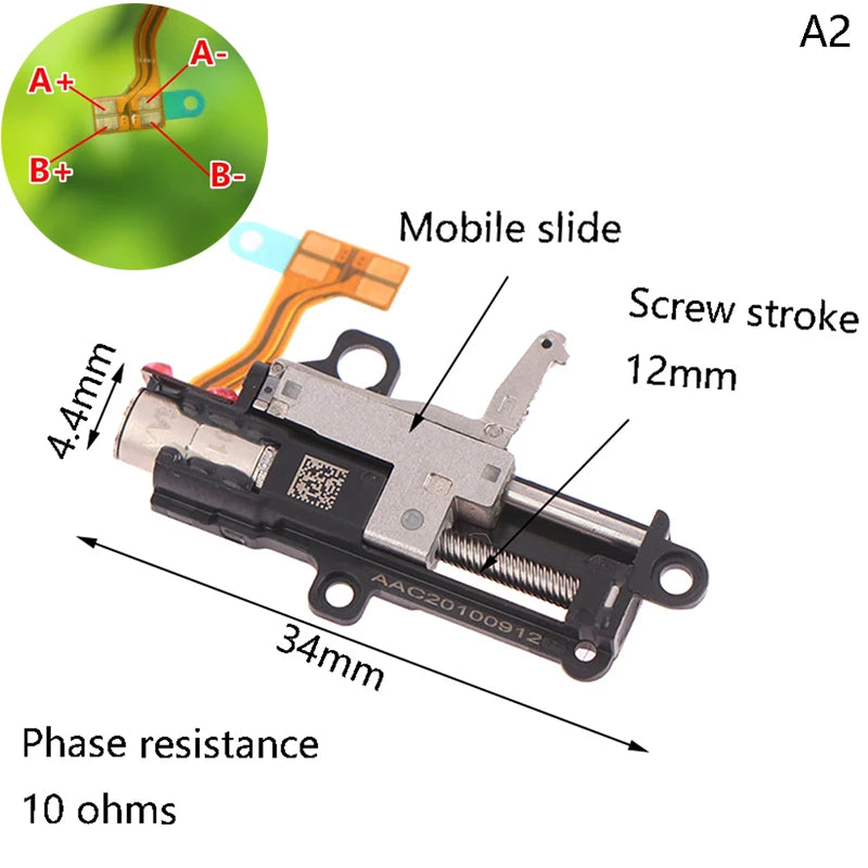 Mini Planetary Gear DC Motor – 4.4/5mm Precision Stepper Linear Actuator with Screw Slide, 3V Push Rod