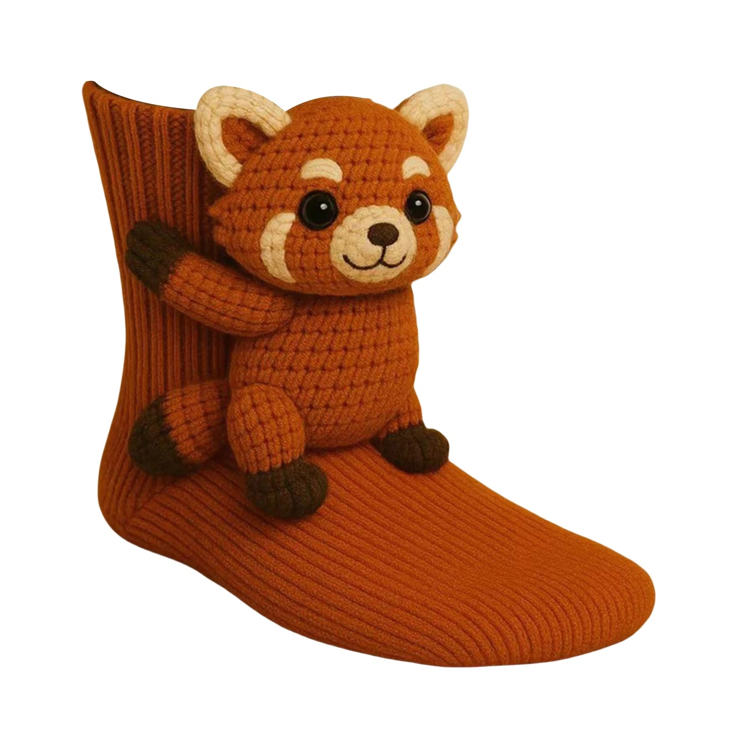 3D Knitted Animal Hug Socks - Cute Cozy Koala, Panda, Cat & Sloth Novelty Socks for Women
