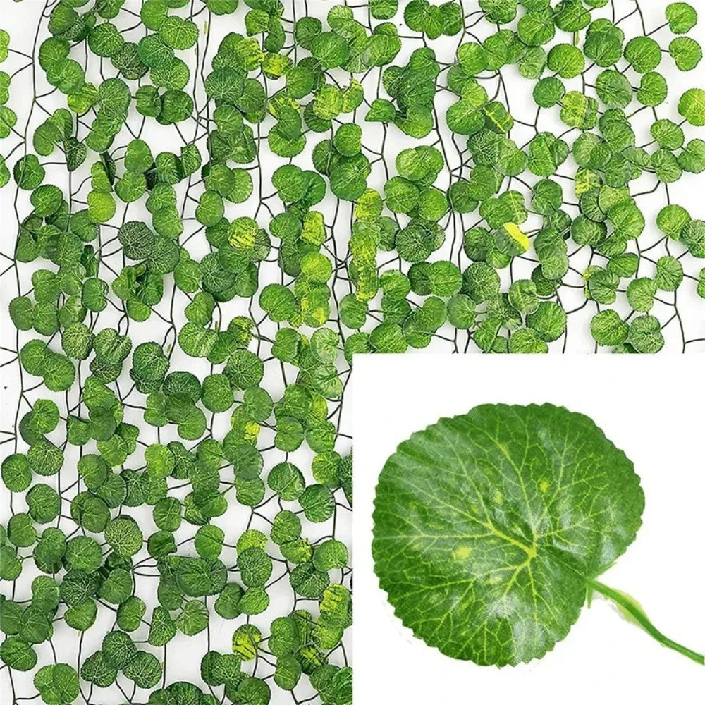 Artificial Ivy Garland - Silk Green Leaf Creeper Vine for Home Decor, Weddings & Hanging Decorations