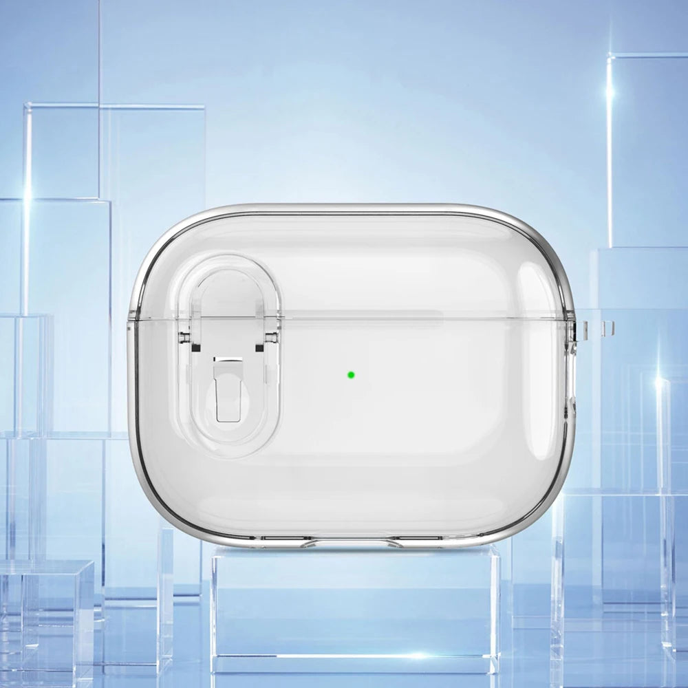 Transparent Crystal Wireless Bluetooth Earphone Case for AirPods Pro 2 – TPU Clear Switch Lock Cover for AirPods 4 (2024)