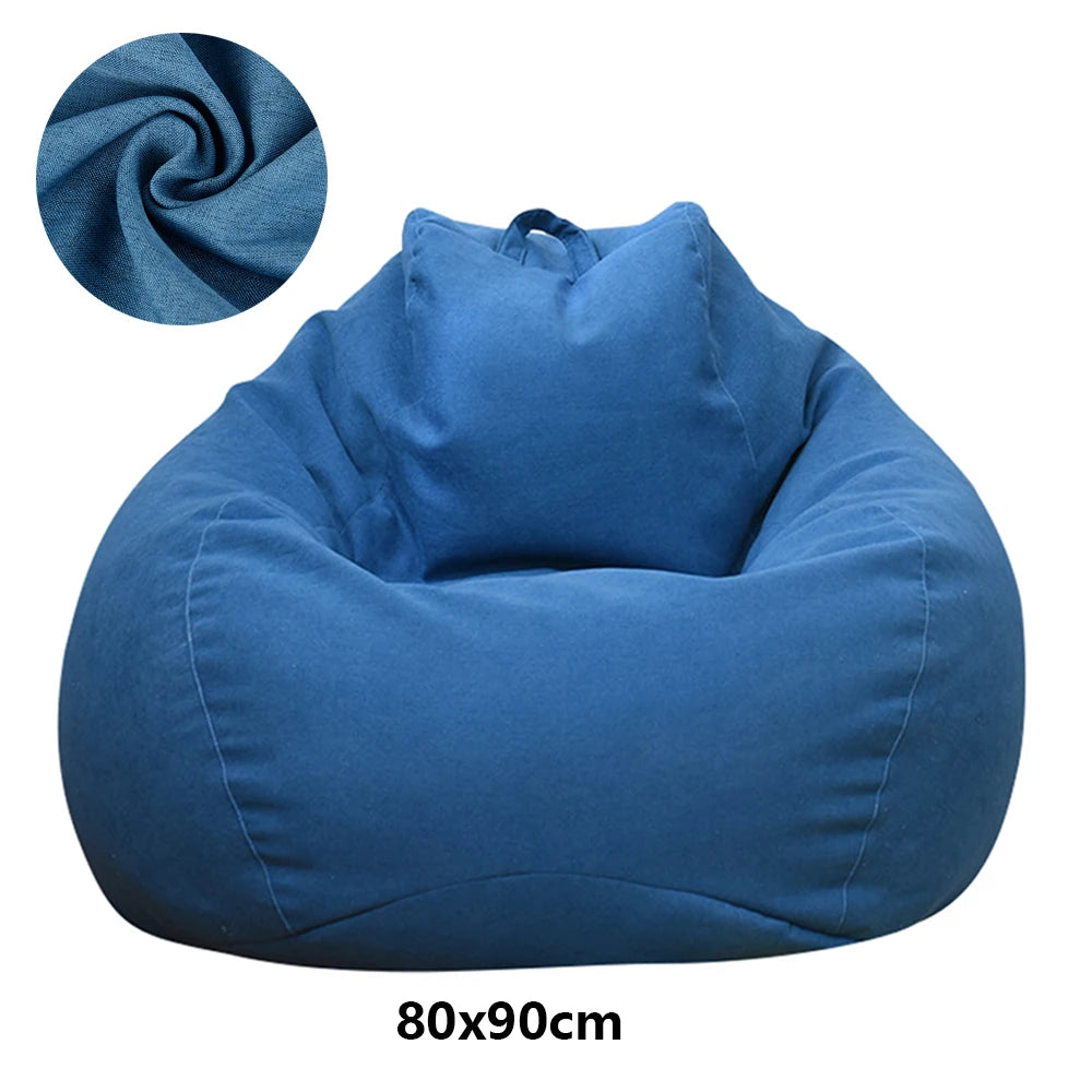 Large Lazy Bean Bag Sofa Cover – Comfortable Tatami Lounger Seat Cover for Living Room & Bedroom (No Filler)