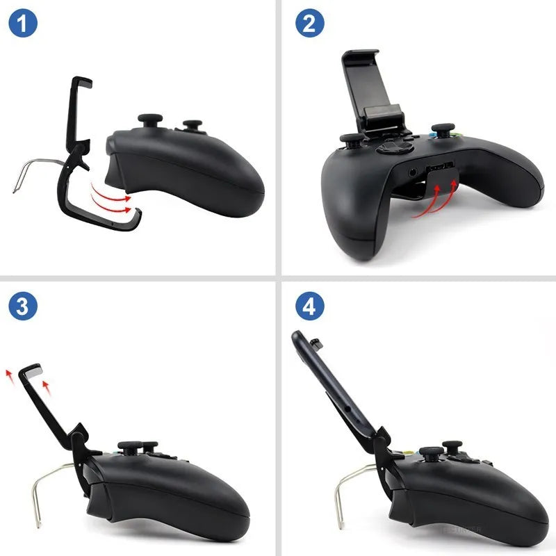 Mobile Phone Clip Stand: Compatible Xbox Series S X Controller Mount Holder - Handle Bracket for Xbox Series S/X Gamepad